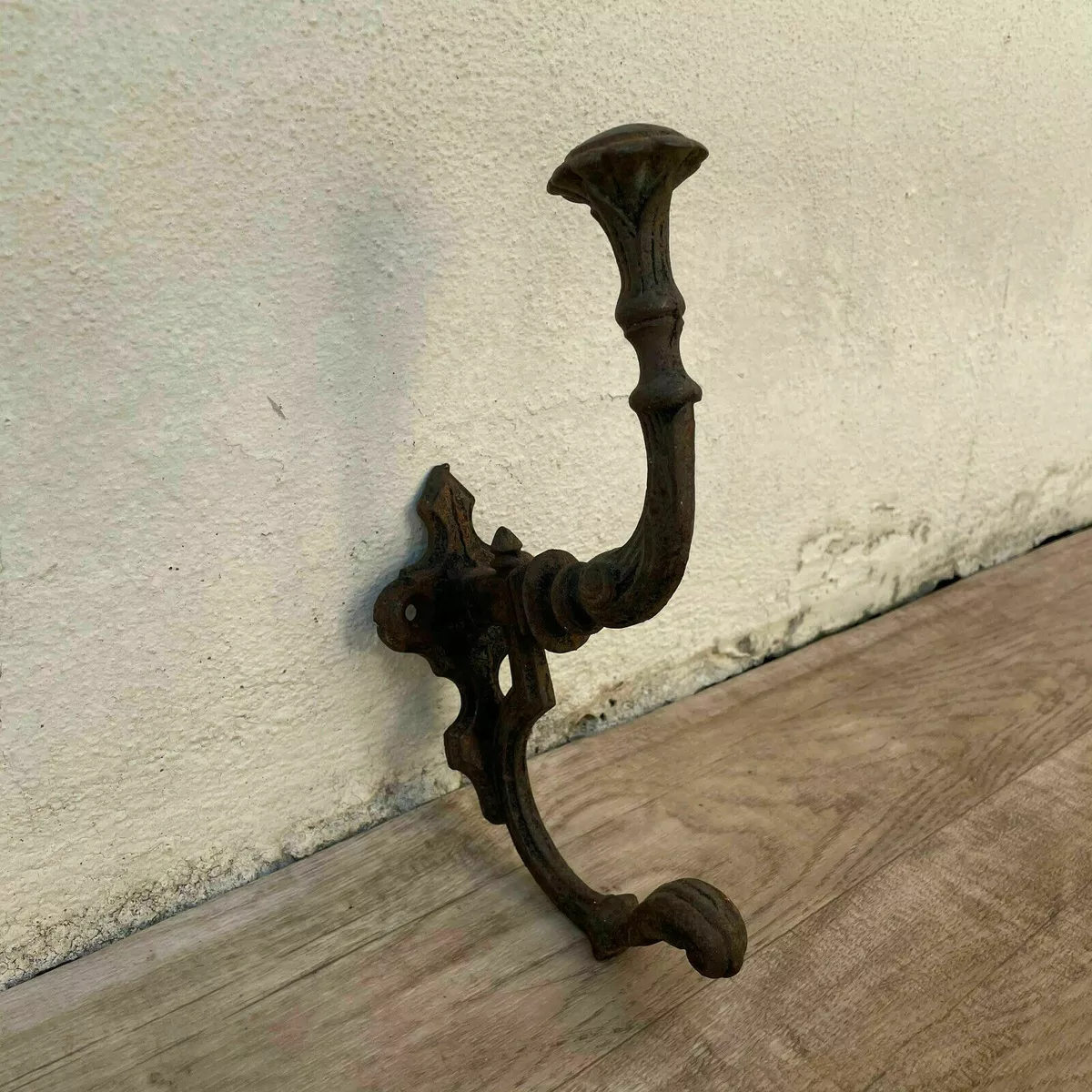 Antique French Coat Hook Hat Hanger Old Wooden Ball End 02062113