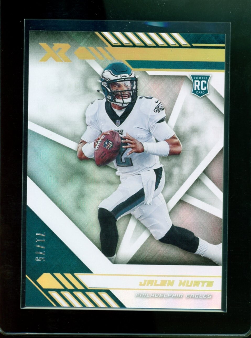 JALEN HURTS 2020 Panini XR Rookie WHITE /75 RC Eagles #114