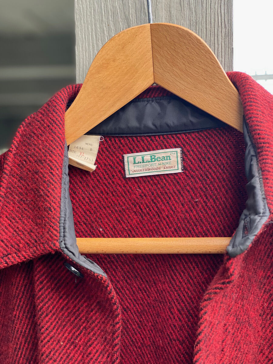 Mint Vintage LL Bean Northwoods Red Whipcord Wool Shirt Mint Vintage LL Bean Northwoods Red Whipcord Wool Shirt