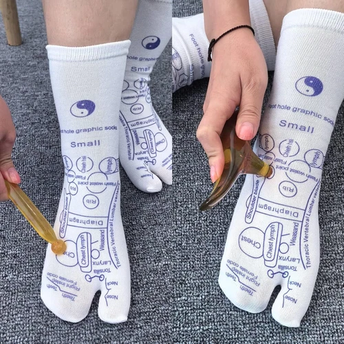 Acupressure Reflexology Socks With Trigger Point Massage Tool Foot Massage Sock - Picture 10 of 20