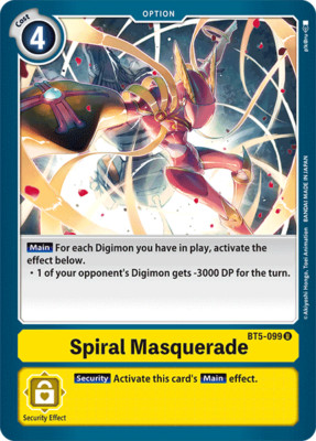 BT5-099 Spiral Masquerade U Yellow Option 2020 TCG BT05 Battle of Omni Booster