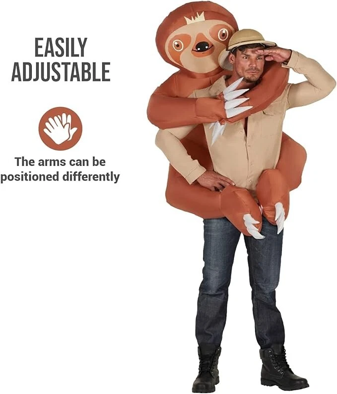 Adulto Inflable Perezoso Abrazador Disfraz Divertido Inflable Animal Traje Halloween Foto 2 de 4