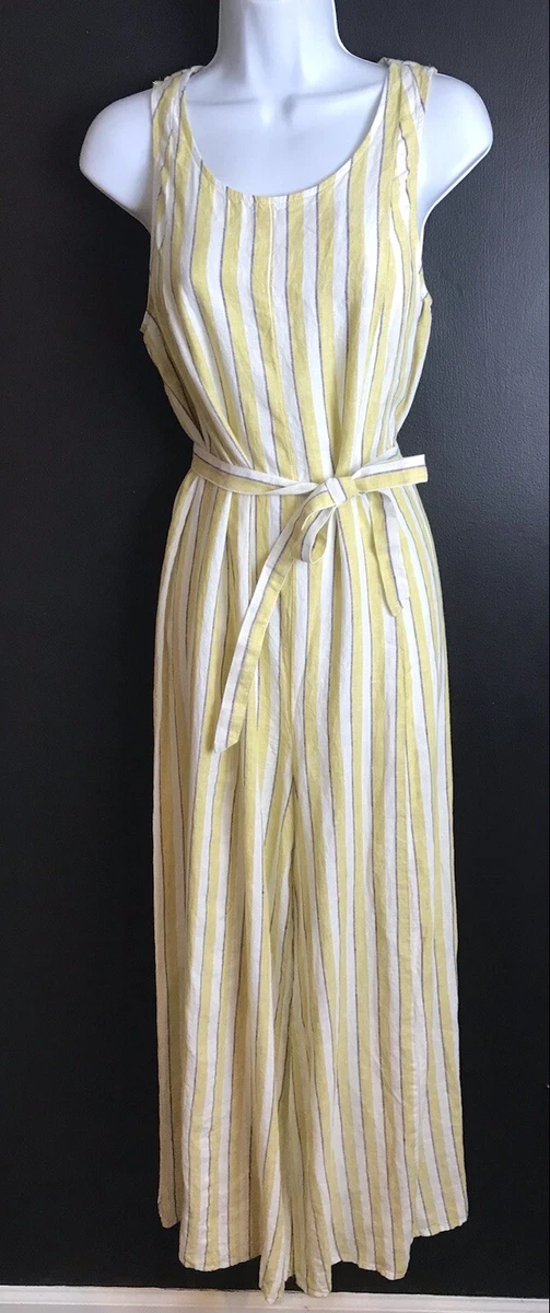 Rachel zoe striped linen best sale jumpsuit