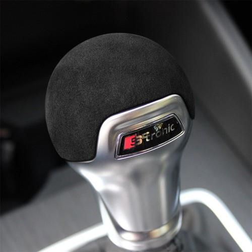 For Audi A3 Q2 S3 TT 2014-2022 Gear Shift Knob Trim Accessories Suede Black Gray - Picture 3 of 10