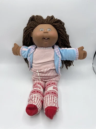 Cabbage Patch Kids African American Black Girl Doll Yarn Hair Baby 1980s