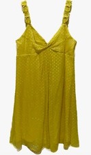 New Women's Nine West Abby Ruffle Strap Flowy Sheer Layered Tank Dress Size 6