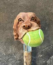 Dog wooden walking stick hand Beautiful wooden walking cane