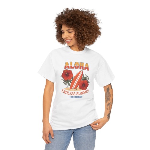 Beach Vibes T-Shirt | Summer Ocean Waves Tee | Retro Aloha endless summer Shirt - Picture 11 of 85