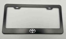 Toyota Logo Black Metal License Plate Frame Stainless Steel Fit Toyota
