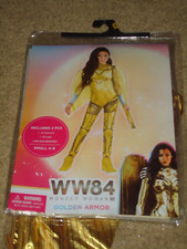 Costume, Female, DC Wonder Woman, WW84 Golden Armor, Child S 4-6, NIP