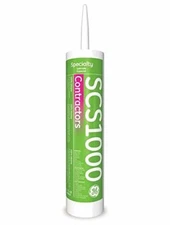 GE SCS1000 Silicone Sealant, 10.1 Fl Oz Cartridge, Translucent, Case of 24