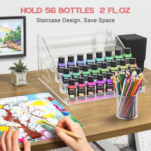 Transparent Paint Storage Box, Miniature Paint Rack 7-Layer Paint Storage8482 - Picture 4 of 6