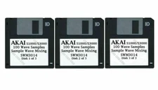 Akai S1000 / S3000 Floppy Disks 100 Wave Samples Sample Wave Mixing SWM3014