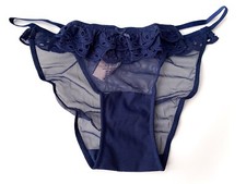 Victoria's Secret String Bikini Panty Dream Angels Blue Sheer Mesh S M L XL 2XL