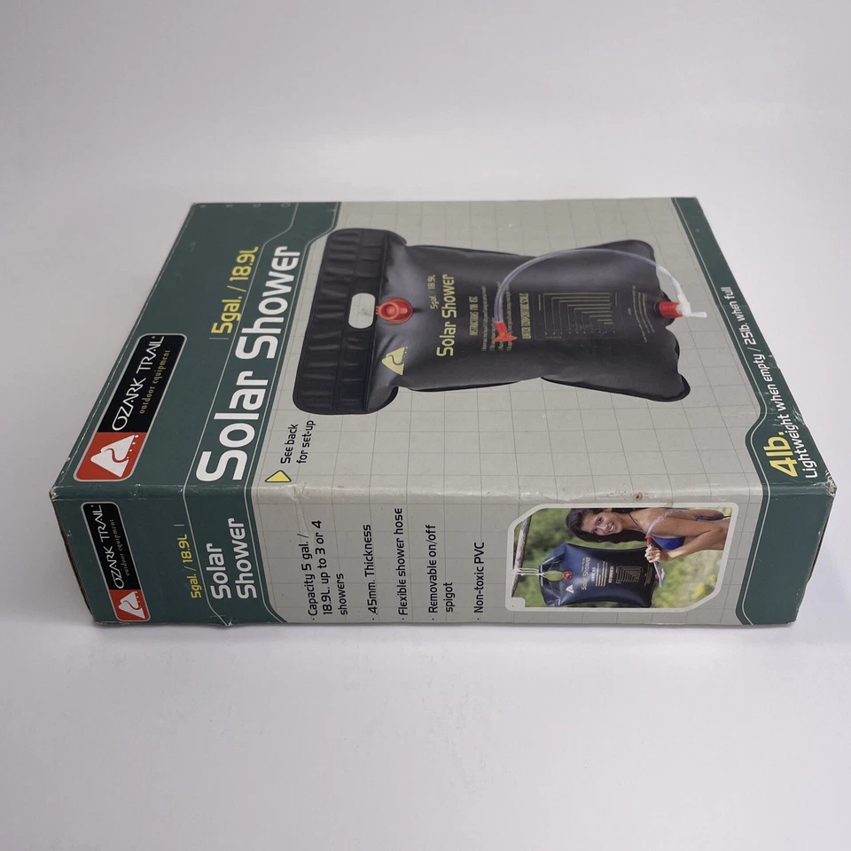 Equipo de exterior Ozark Trail ducha solar 5 gal/18,9 L. 17 oz nunca usado nuevo Foto 4 de 4