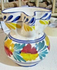 BROCCA ceramica decorata mano FIORI - marca CERAMICA IMOLA primi 900 H Cm. 14,5