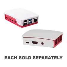 Official Raspberry Pi Case Red And White Removable Side Panels Abs Enclosure