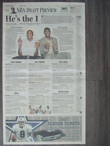 Die Dallas Morning News - Sporttag - Sammy Sosa 600 - MLB 24. Juni 2007 - Bild 2 von 2
