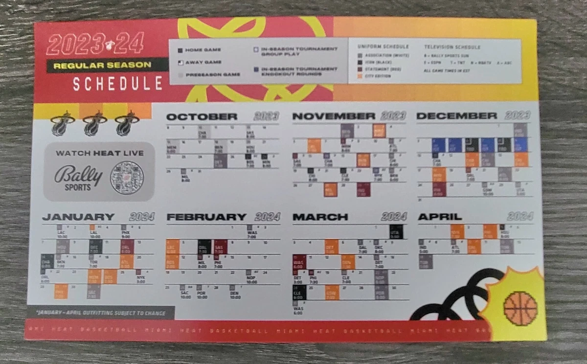 Miami Heat Schedule April 2024 Roda Virgie