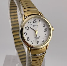 Timex Easy Reader Watch Womens Date Indiglo 25mm Case Quartz Stretch Bracelet