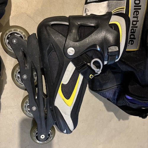 Rollerblades Zetra Blade Black & Yellow Mens Size US 11 EUC Manual Pads Bag - Picture 6 of 15