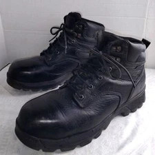 Timberland Pro Black Leather Men's Boots Composite Toe 11.5 Wide Width Work