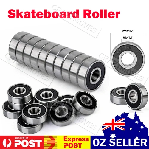 10PCS 608RS Skateboard Roller Scooters Sealed Ball Longboard Skate Bearings VIC