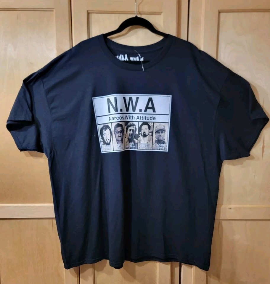 Narcos with ATTITUDE NWA El Chapo Escobar, Ochoa TShirt HARD TURN