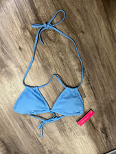 Xhilaration Juniors Triangle Bikini Swim Top, Blue Size S 0-2 
