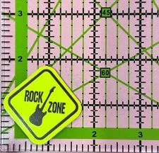 MINI Funny Warning Sticker: ROCK ZONE - Vinyl Decal Sticker Bomb FREE XTRAS