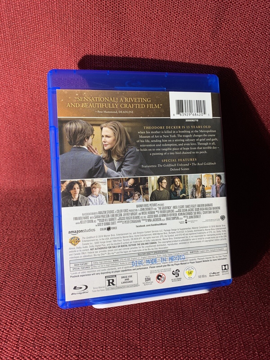 THE GOLDFINCH Blu-Ray 2019 FREE SHIPPING 883929684205|