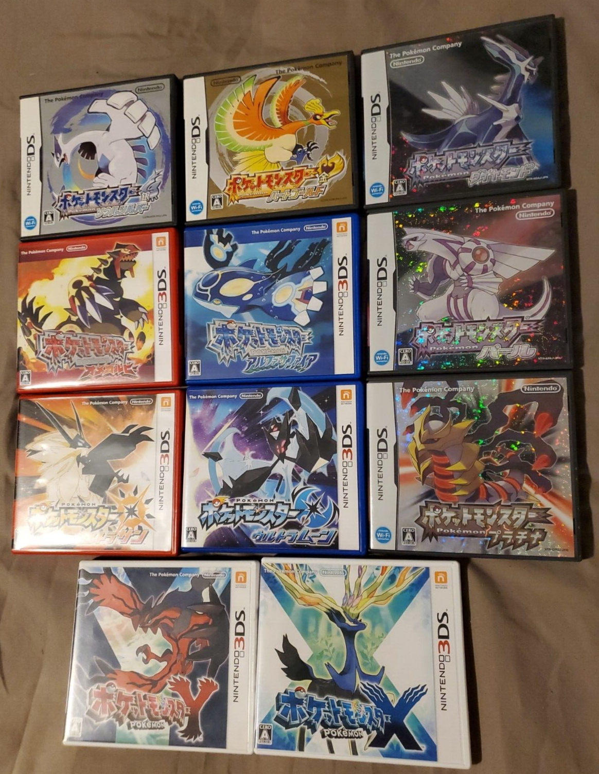 Pokemon DS 3DS All Series 11 Games Japanese Version Collection