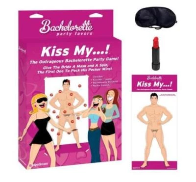 PIPEDREAMS Bachelorette Party Supplies Favors Games Kiss My.....!