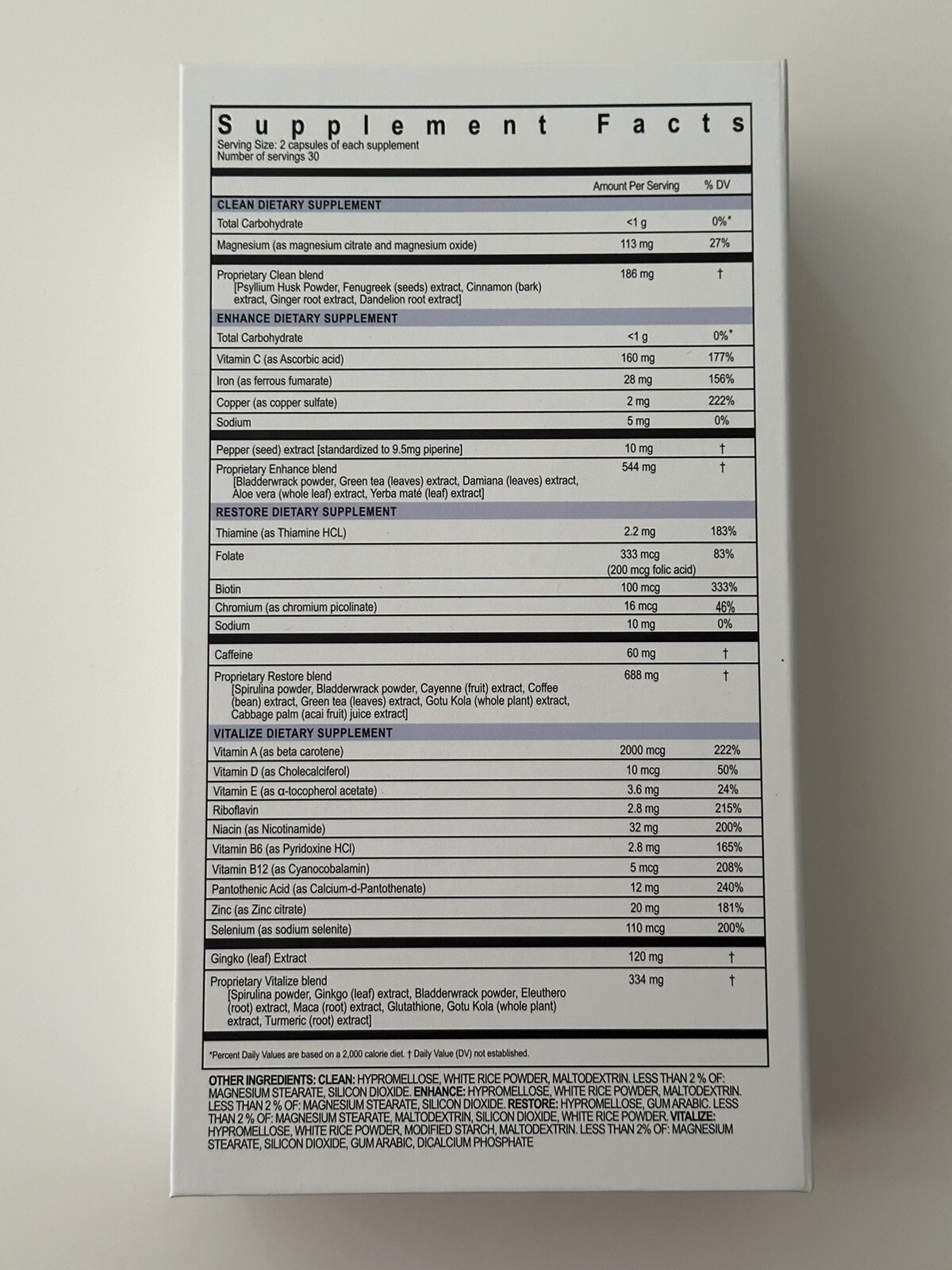 Elemis Cleanse Body Performance System 240 Capsules 90 Day Supply
