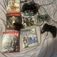 Sony PlayStation 3 Console PS3 Controllers Games Camera  Bundle 74 GB Tested