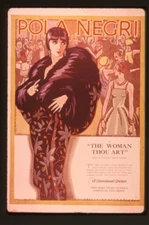 Pola Negri The Woman Thou Art Flapper Movie Poster Art Vintage Transparency 