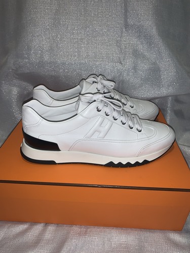 hermes white trainers