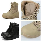 Unisex Kid US Army Tactical Combat Boots Boys Girl Military Outdoor Zipper Shoes