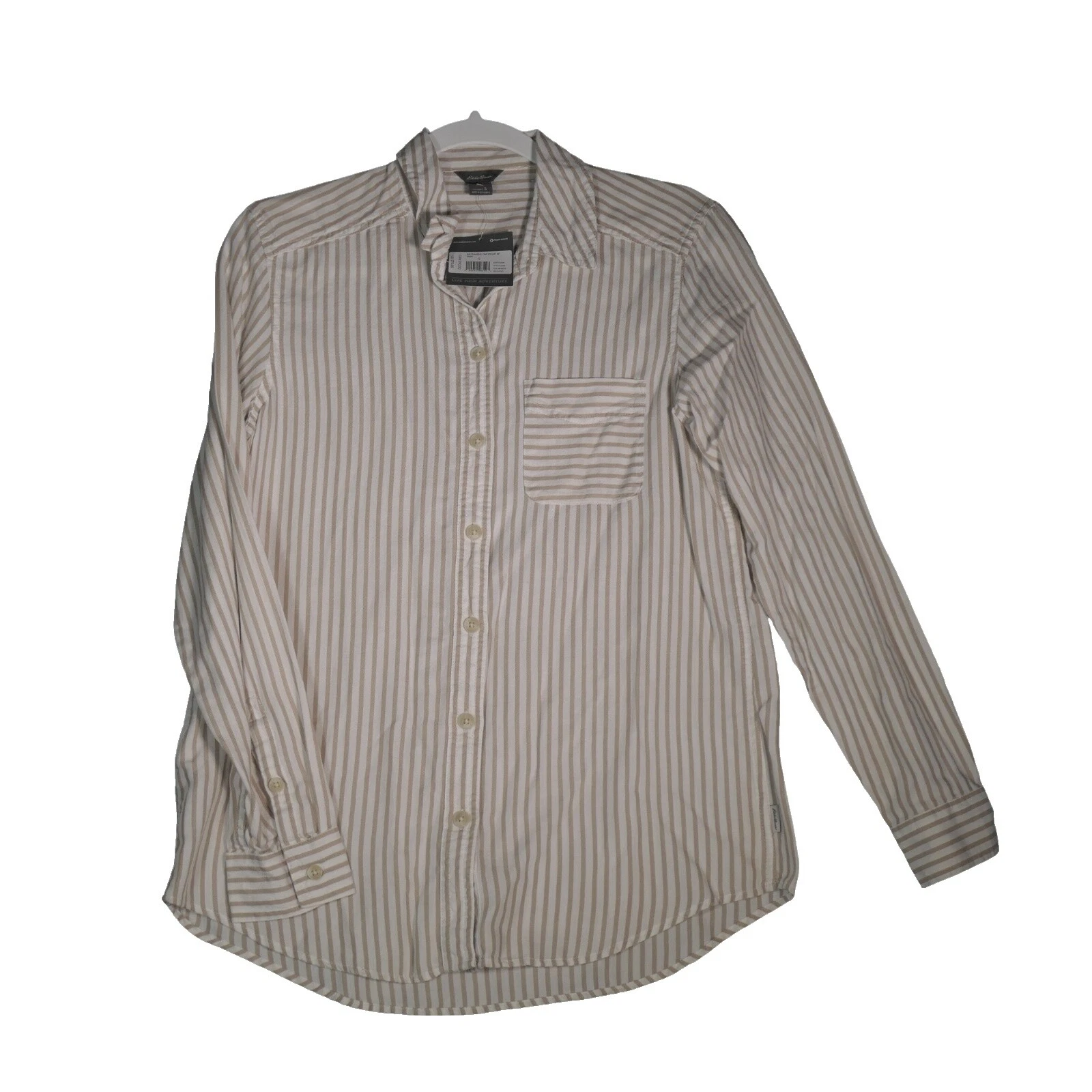 Camisetas a Rayas Negocios Eddie Bauer algodón para mujeres