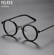 Retro Metal Round Blue Light Blocking Eyeglasses For Men Full Frame Glasses New