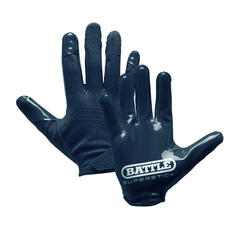 Battle Sports Doom Speed Receiver Football Gloves NAVY
