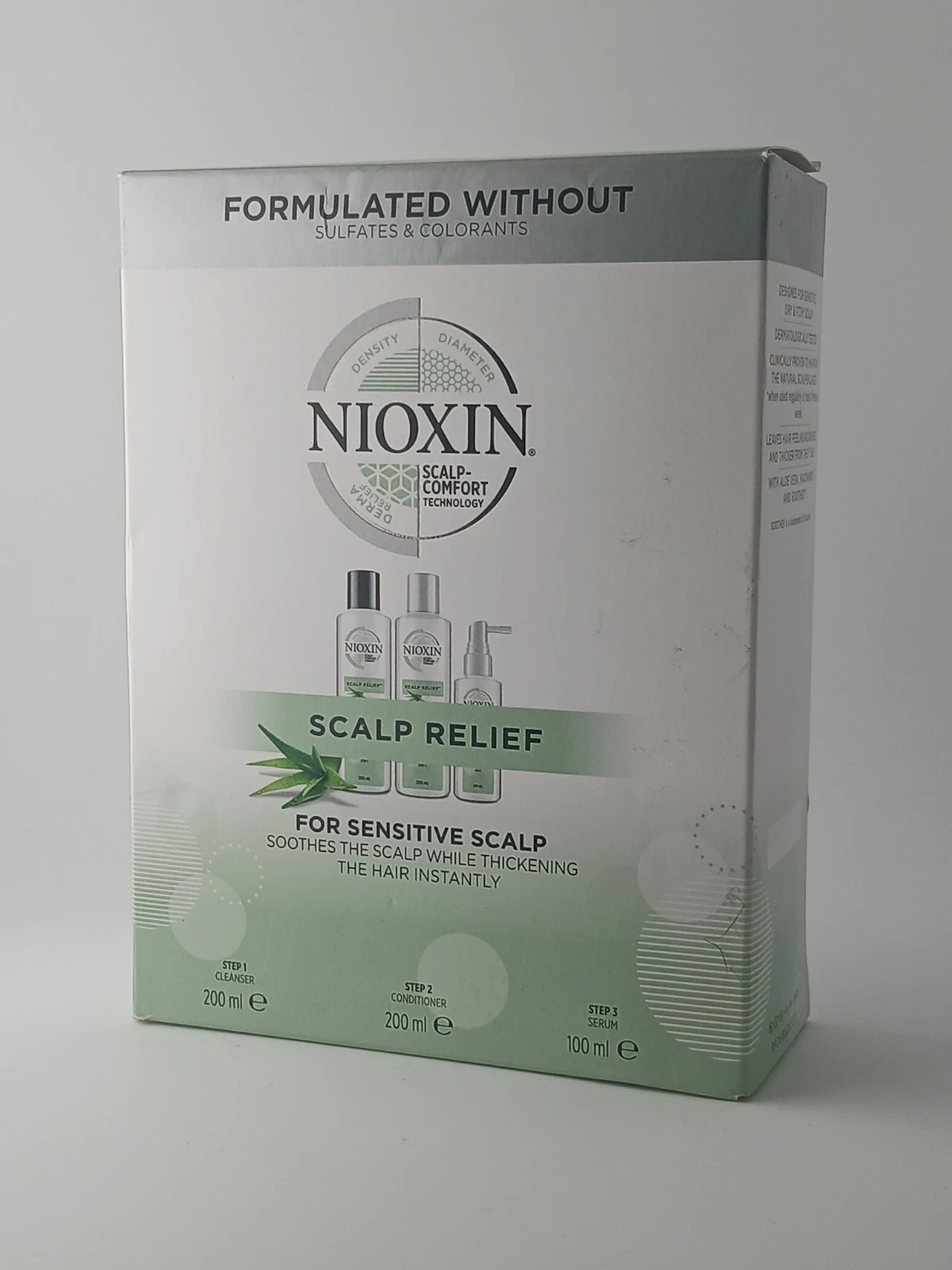 Nioxin Scalp Relief 3-Part System Kit - Shampoo, Conditioner & Serum - BNIB