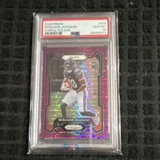 2023 Panini Prizm Roschon Johnson #314 Purple Pulsar Prizm PSA 10 Rookie Bears