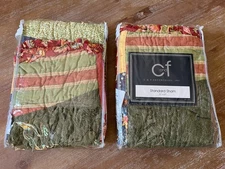 C & F Enterprises Standard Pillow Shams Floral Williamsburg Quilted 💐