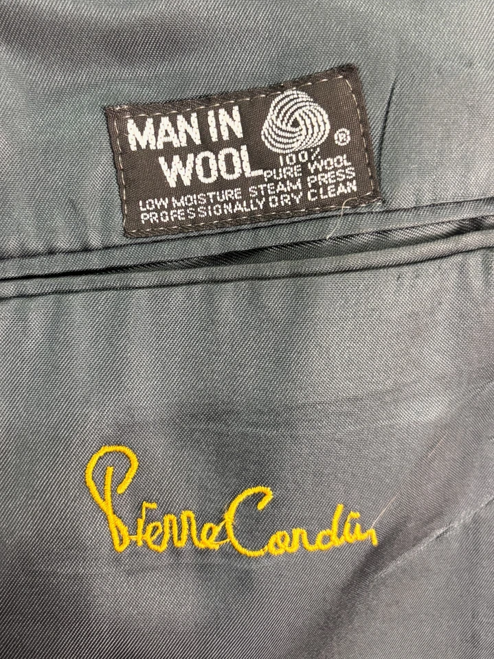 De Colección Años 90 Pierre Cardin 48L Doble Pecho Blazer Chaqueta Traje Deportivo Abrigo Lana EE. UU. Foto 4 de 4
