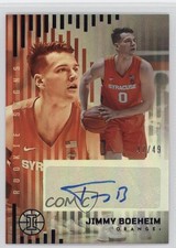 2022 Panini Chronicles Draft Picks Purple 47/49 Jimmy Boeheim #RS-JBO Auto 0a3