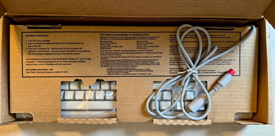 NEW IN BOX PS/2 Egghead KeyTronic Vintage Mechanical Keyboard Model E06105EGG-C - Image 3 of 4