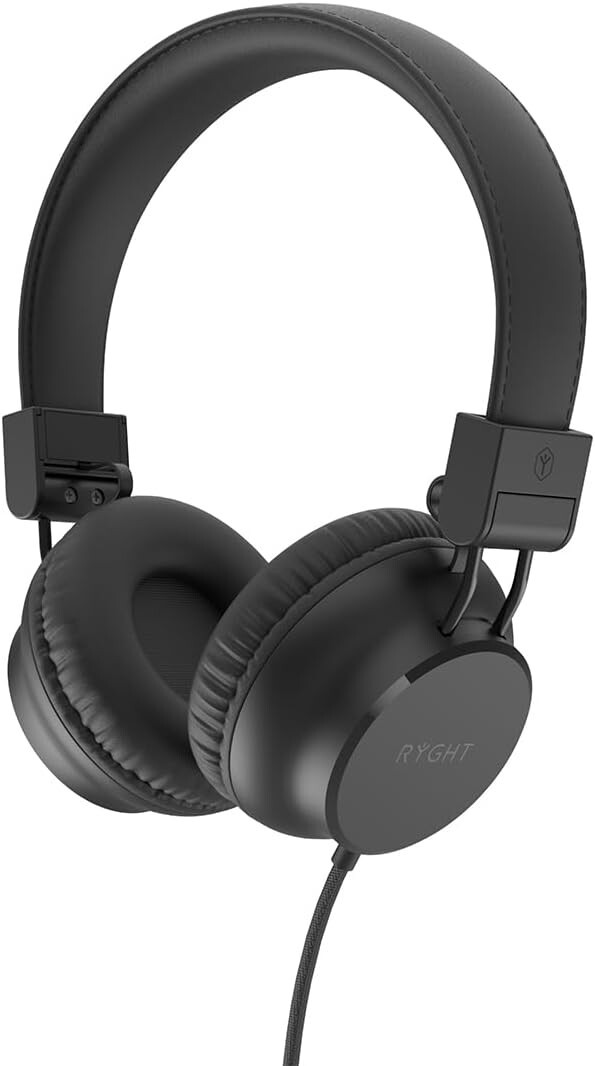 Casque audio filaire NIMA Ryght noir arceau reglable confort absolu