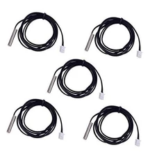  5pcs NTC Temperature Sensor 100K 1% NTC B3950 Waterproof Probe Thermistor 