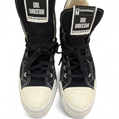 Converse Rick Owens x DRKSHDW DBL DRKSTAR Chuck 70 High Black SIZE M 6.5 W 8.5